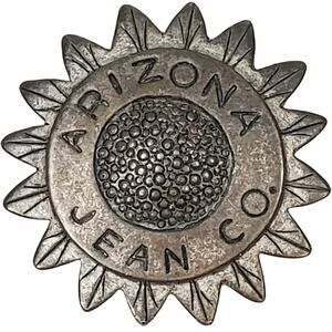 Vtg Arizona Jean Company Pin Brooch Sunflower Design 2" Signed